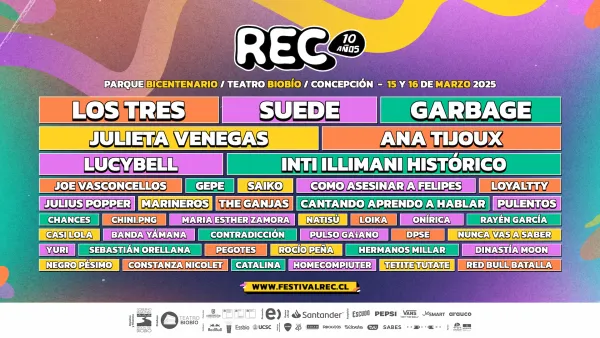 Line UP REC 2025: Aniversario 10 años del festival